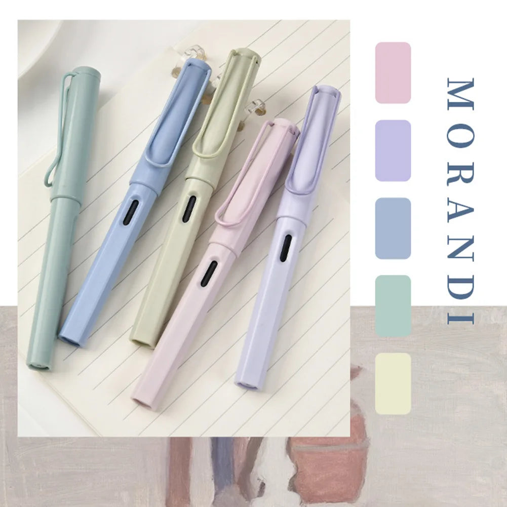 Pluma estilográfica gradiente, plumas estilográficas recargables, escritura suavizante, práctica de caligrafía, papelería, suministros escolares y de oficina, pluma de tinta