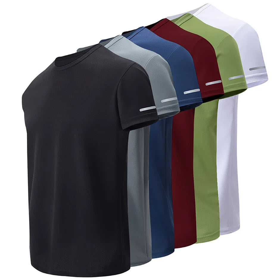 1/4 Uds. Camiseta deportiva de secado rápido de verano para hombre, camiseta holgada y cómoda de manga corta estampada a la moda para adolescentes, camiseta Joker para correr y Fitness