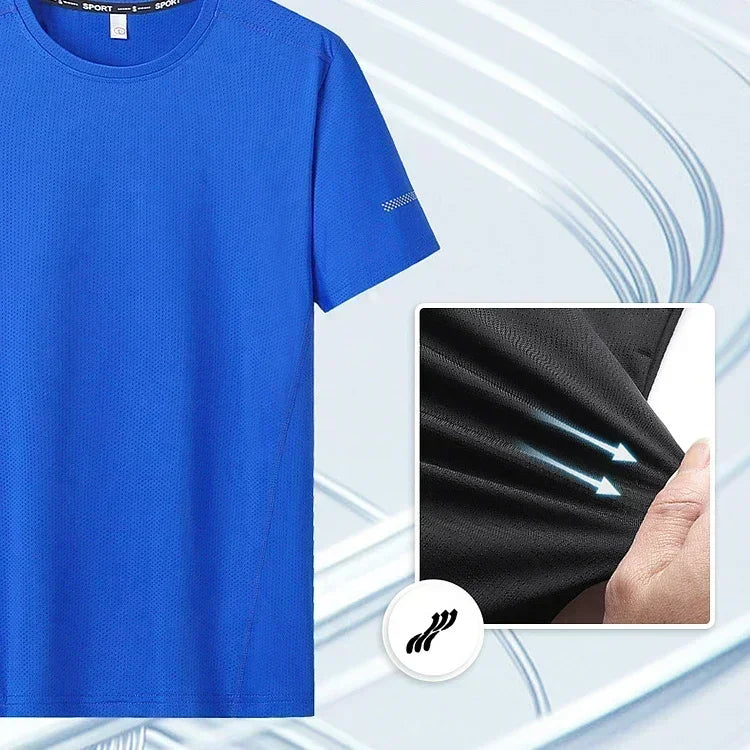 Camiseta deportiva de verano para hombre, camisetas de secado rápido de talla grande 6XL/7XL, camiseta de manga corta con cuello redondo de gran tamaño para Fitness y correr, 3 uds.