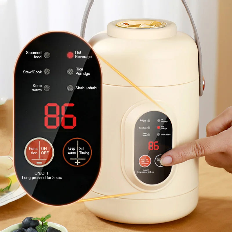 Nueva olla arrocera multifuncional, hervidor eléctrico portátil pequeño de viaje, Cocina eléctrica para el hogar, olla caliente de 110V, enchufe europeo de 220V EE. UU./220V