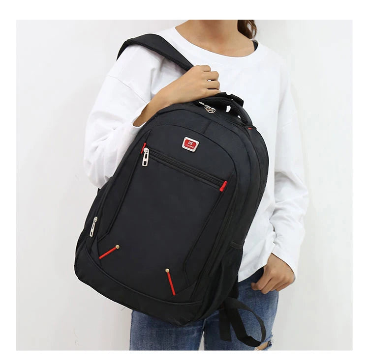 Mochila de Estilo Moderno para Hombre, Mochila Casual de Gran Capacidad, Bolsa de Viaje Multifuncional para Computadora, Mochila Escolar Mediana a Grande