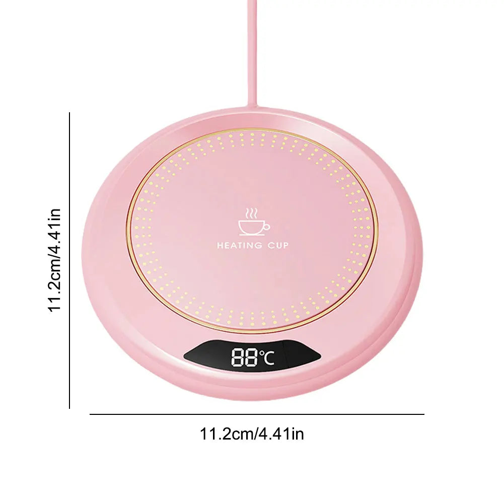 Calentador de tazas de café USB, calentador de bebidas eléctrico con 3 ajustes de temperatura, placa calentadora de café para café caliente, té y leche