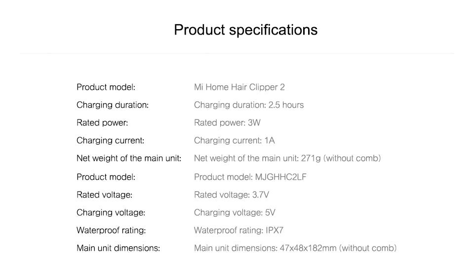 NUEVA Máquina Cortapelos MIJIA 2, Recortadora de Barba Profesional, Máquina de Corte de Pelo Inalámbrica Impermeable IPX7, Mijia Clipper 2