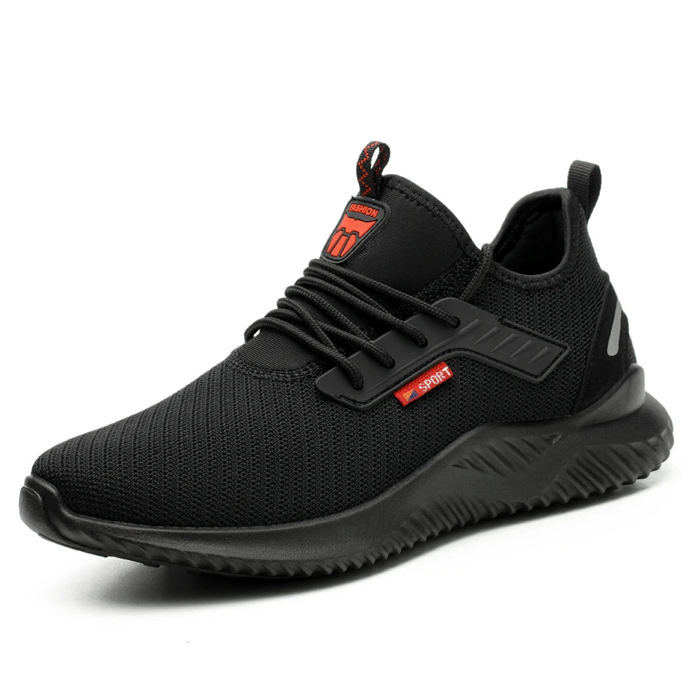 Zapatillas de trabajo con punta de acero para hombre, zapatos de seguridad, botas de trabajo a prueba de perforaciones, calzado Indestructible de moda