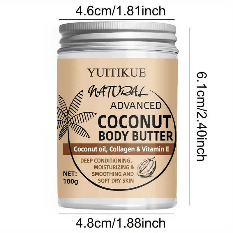 100 g de crema corporal de coco: adecuada para todos, reafirma y hidrata la piel, bloquea la humedad, deja la piel suave, refinar