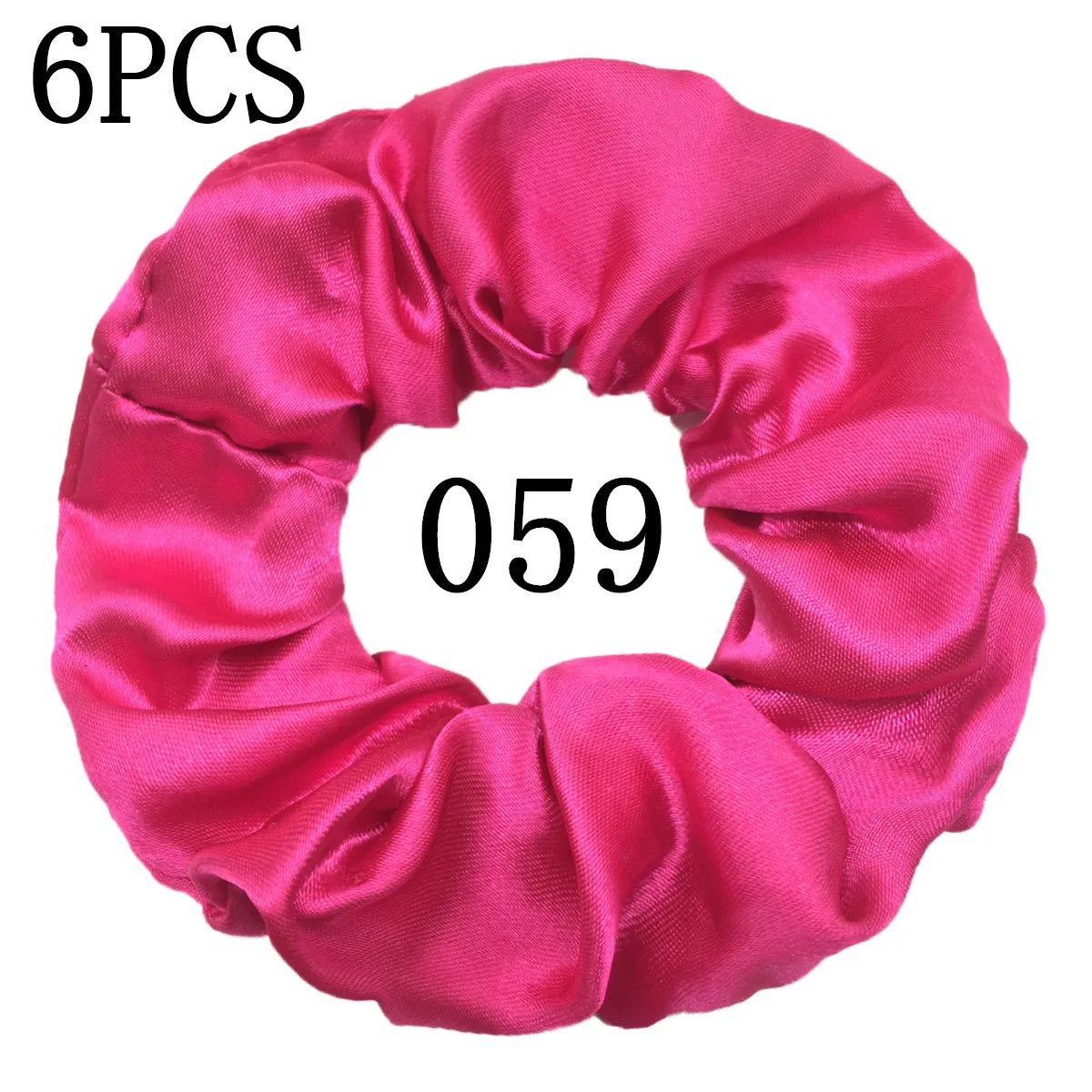 6 unids/lote, bandas para el pelo, lazos, cuerdas, soporte para cola de caballo para mujeres o niñas, accesorios, tocados de satén, Color sólido 100