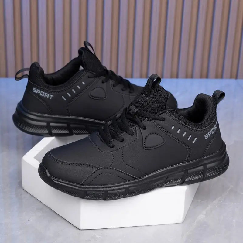 Zapatos de trabajo impermeables para hombre, zapatillas ligeras, cómodas, antideslizantes, absorbentes de golpes, tenis informales para exteriores, zapatos de moda