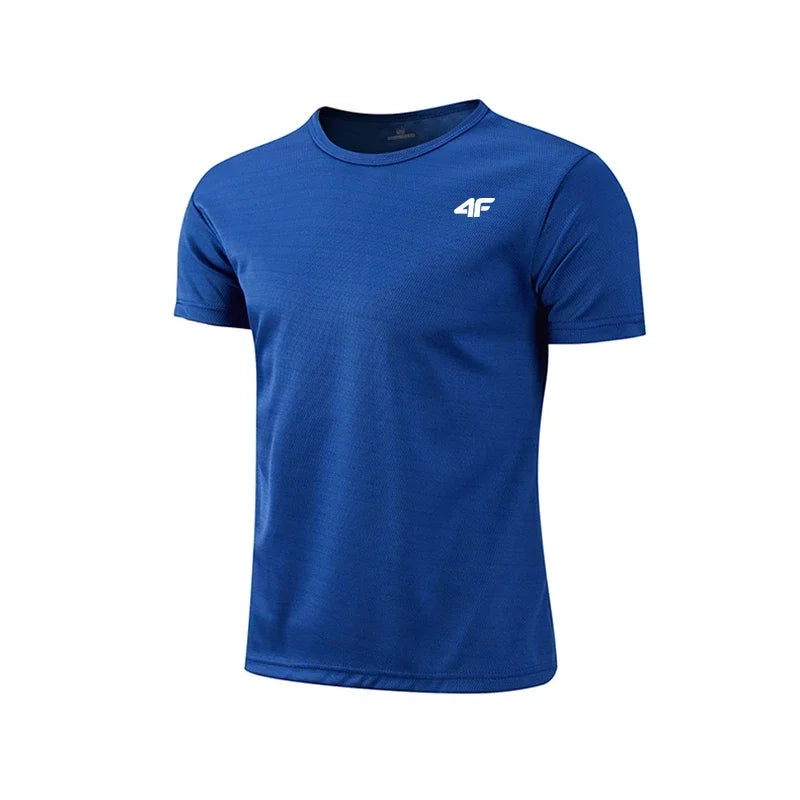 Camiseta de entrenamiento de ejercicio de verano para hombre, camiseta de manga corta transpirable de secado rápido de alta calidad, camisetas de baloncesto para gimnasio y maratón