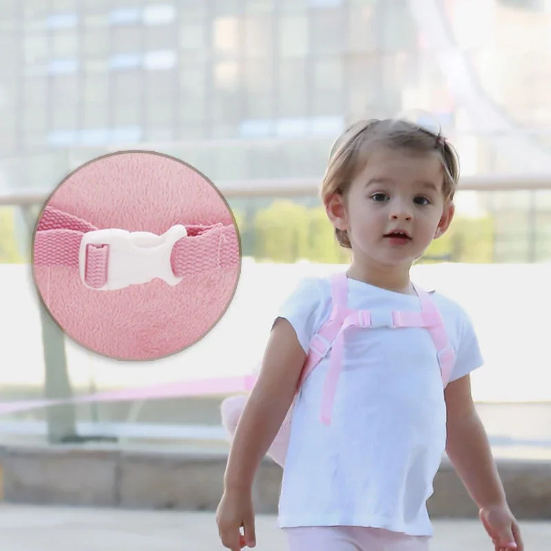Nueva mochila de hombro perdida con dibujos animados para bebés y niños, bolsas pequeñas de felpa con cuerda de tracción, mochila escolar antipérdida para niños pequeños