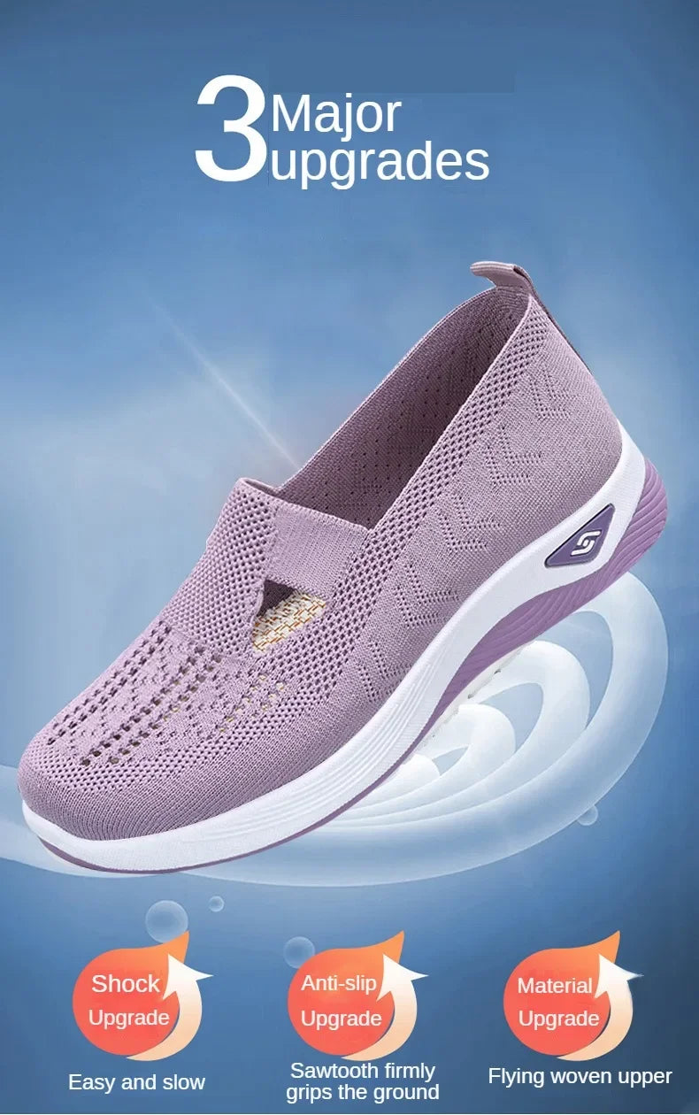 Zapatos de mujer 2025, zapatillas informales de verano, suela gruesa de malla transpirable, asequible, envío gratis