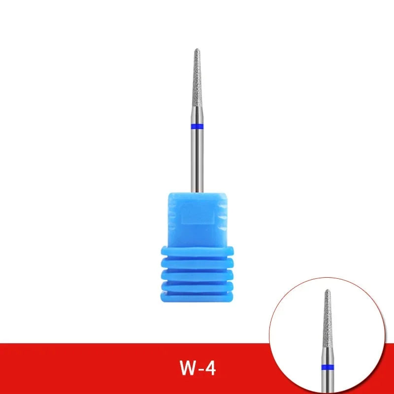 Brocas de cerámica para uñas de diamante, fresa para manicura, limas rotativas para cutículas izquierda y derecha, herramientas de accesorios para uñas DIY