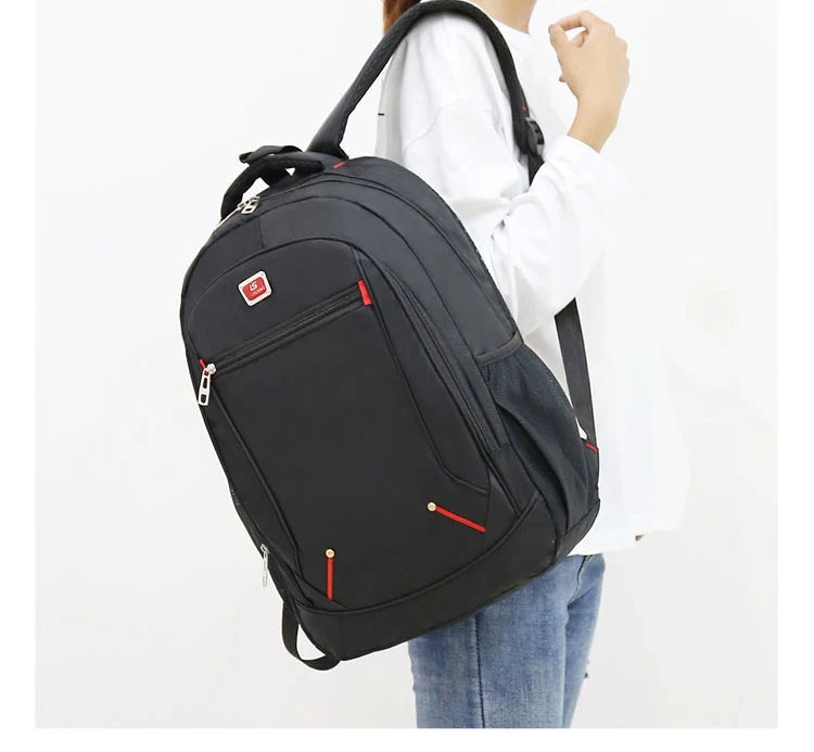 Mochila de Estilo Moderno para Hombre, Mochila Casual de Gran Capacidad, Bolsa de Viaje Multifuncional para Computadora, Mochila Escolar Mediana a Grande