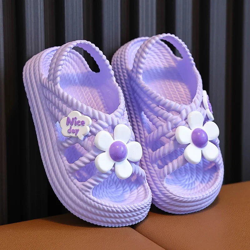 Nuevas Pantuflas Infantiles de Verano para Niñas y Niños, Antideslizantes para Baño y Playa, Sandalias de Suela Blanda para Bebés