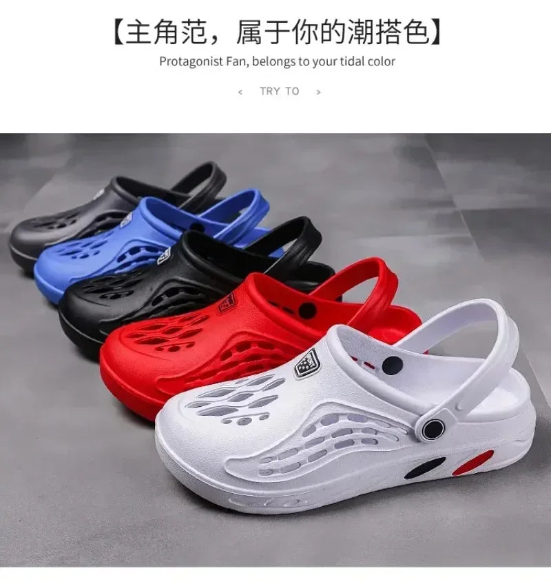 Sandalias al aire libre para hombres y mujeres Zuecos de verano Zapatillas EVA Tallas grandes 47 48 49 Zapatos de jardín para hombres Sandalias de playa Zuecos transpirables