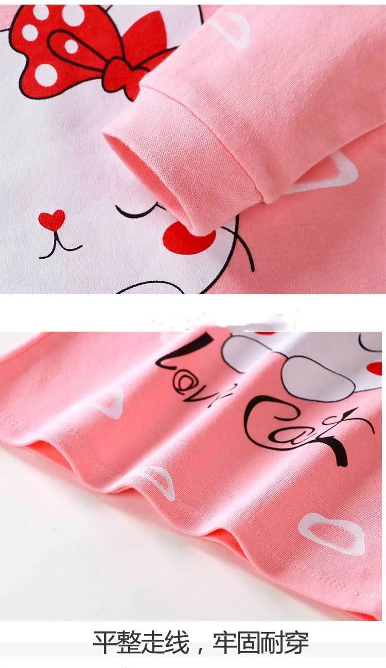 Ropa de algodón para bebé, conjunto de ropa para recién nacido, 2 conjuntos de pijamas de primavera para niños de 0 a 5 años, informal de dibujos animados para bebé