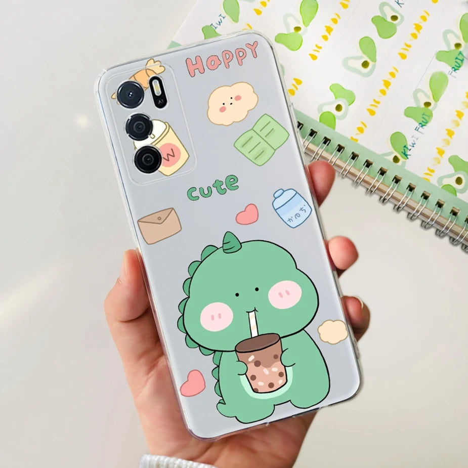 Para Oppo A16 A16s funda elegante pintada contraportada suave funda de teléfono delgada para Oppo A16s OppoA16 s CPH2269 Coque Fundas carcasa de parachoques