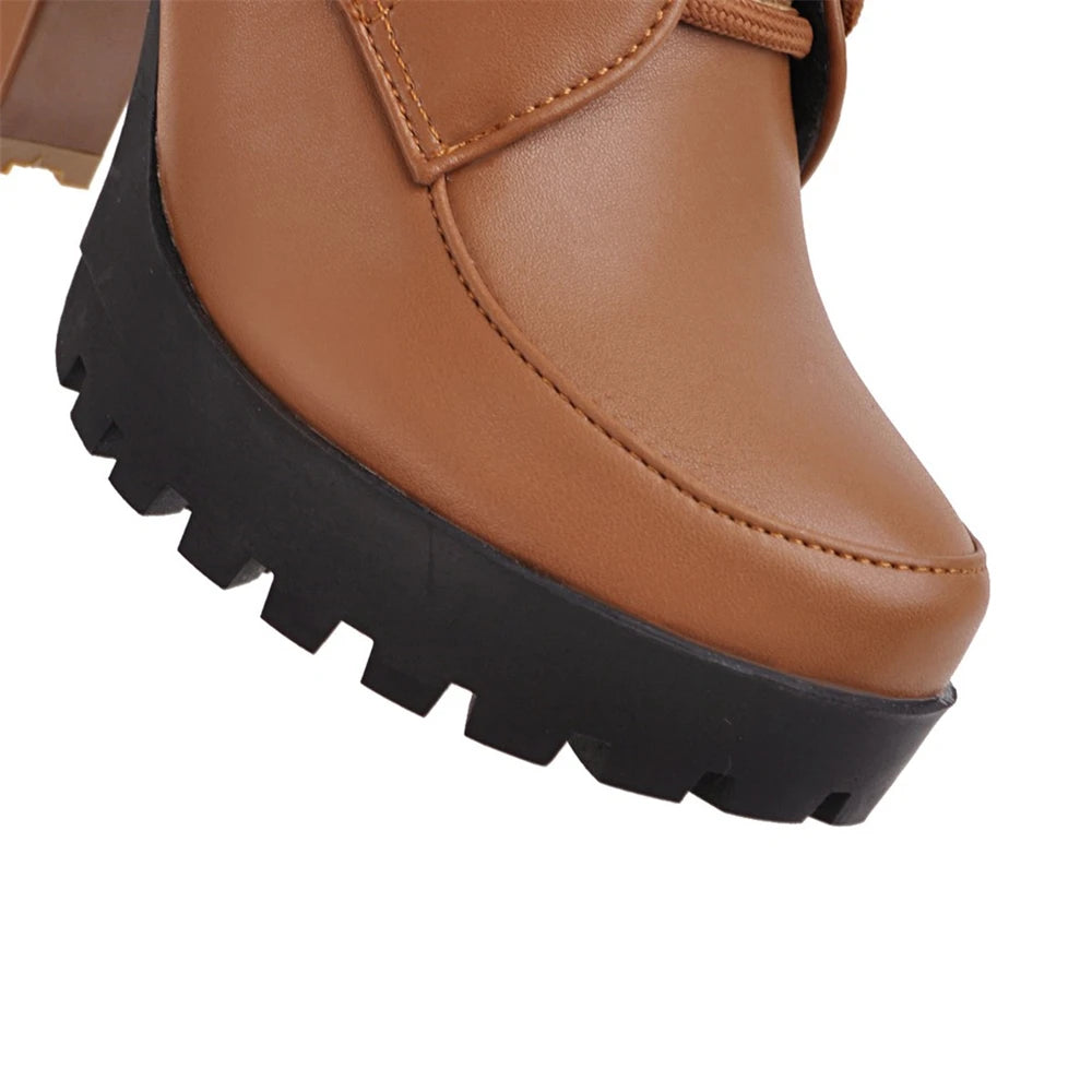 Zapatos de mujer Botas de moto Otoño Invierno Botas de mujer 2025 Botas de tobillo elegantes para mujer Plataformas de tacón alto Botas sexis con hebilla blanca
