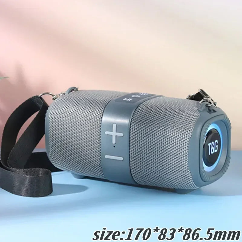 Altavoz Bluetooth inalámbrico portátil para exteriores TG667, altavoz doble, Subwoofer Bluetooth 5,3 con soporte RGB, tarjeta FM/TF/disco USB