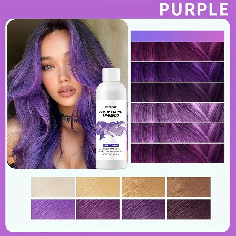 Champú semipermanente para teñir el cabello, champú invisible que protege y fijar el color, color instantáneo del cabello, brillo duradero, cuidado del cabello