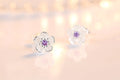 Pendientes pequeños de Plata de Ley 925 con circonita rosa y púrpura para mujer, accesorios de joyería de lujo elegantes para boda, venta al por mayor