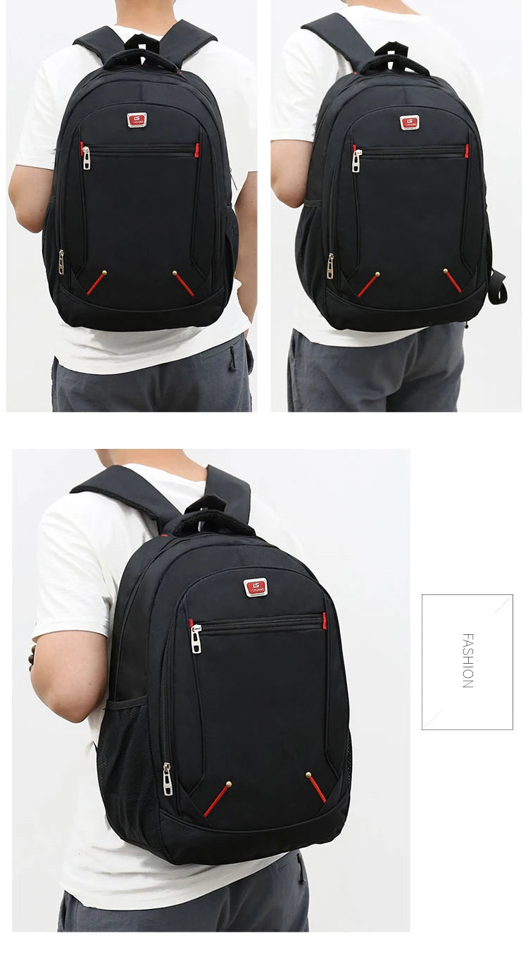 Mochila de Estilo Moderno para Hombre, Mochila Casual de Gran Capacidad, Bolsa de Viaje Multifuncional para Computadora, Mochila Escolar Mediana a Grande