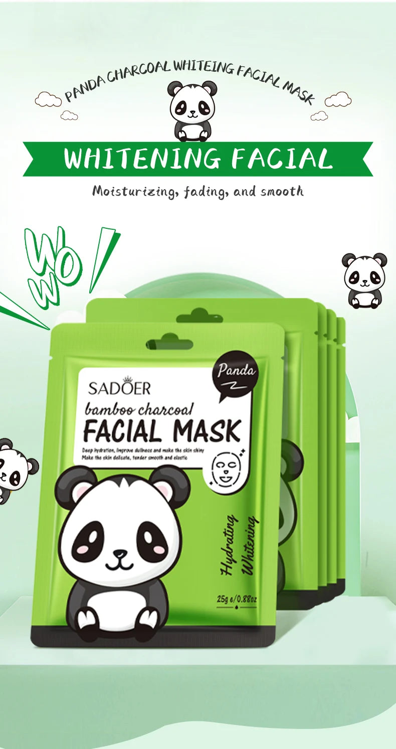 5 uds SADOER dibujos animados frutas frescas máscaras faciales hidratante calmante iluminador mascarilla Facial hidratante para el cuidado de la piel Facial