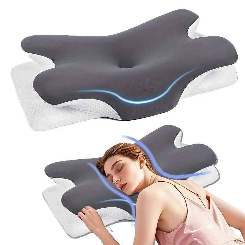 Almohada Ergonómica para el Cuello 2026 |   Transpirable |   Soporte Cervical, Diseño |   Para Dormir Boca Arriba y de Lado |   Padres y Ancianos