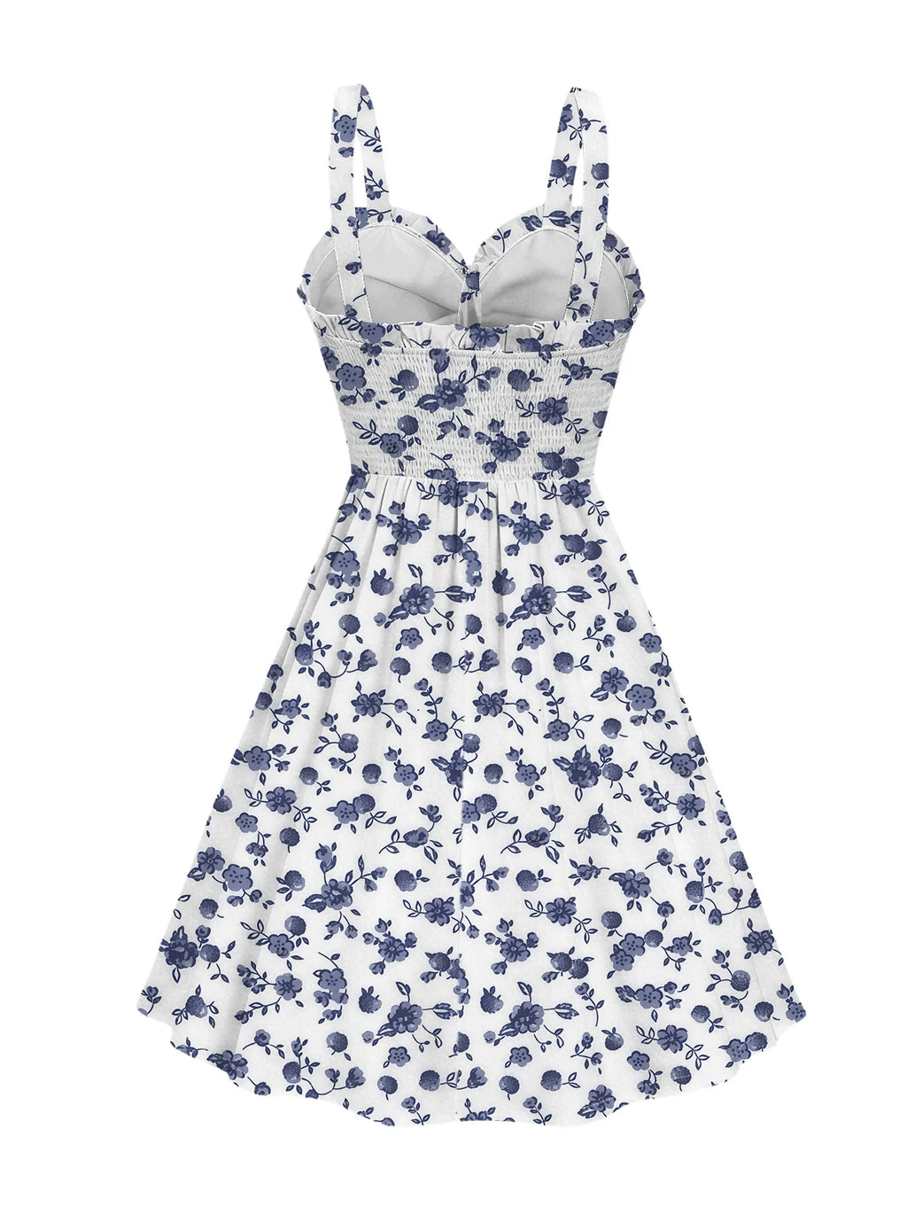 Dressfo 2025 Vestido veraniego con estampado floral para mujer, vestido de fiesta en el jardín, minivestido con lazo y volantes para verano