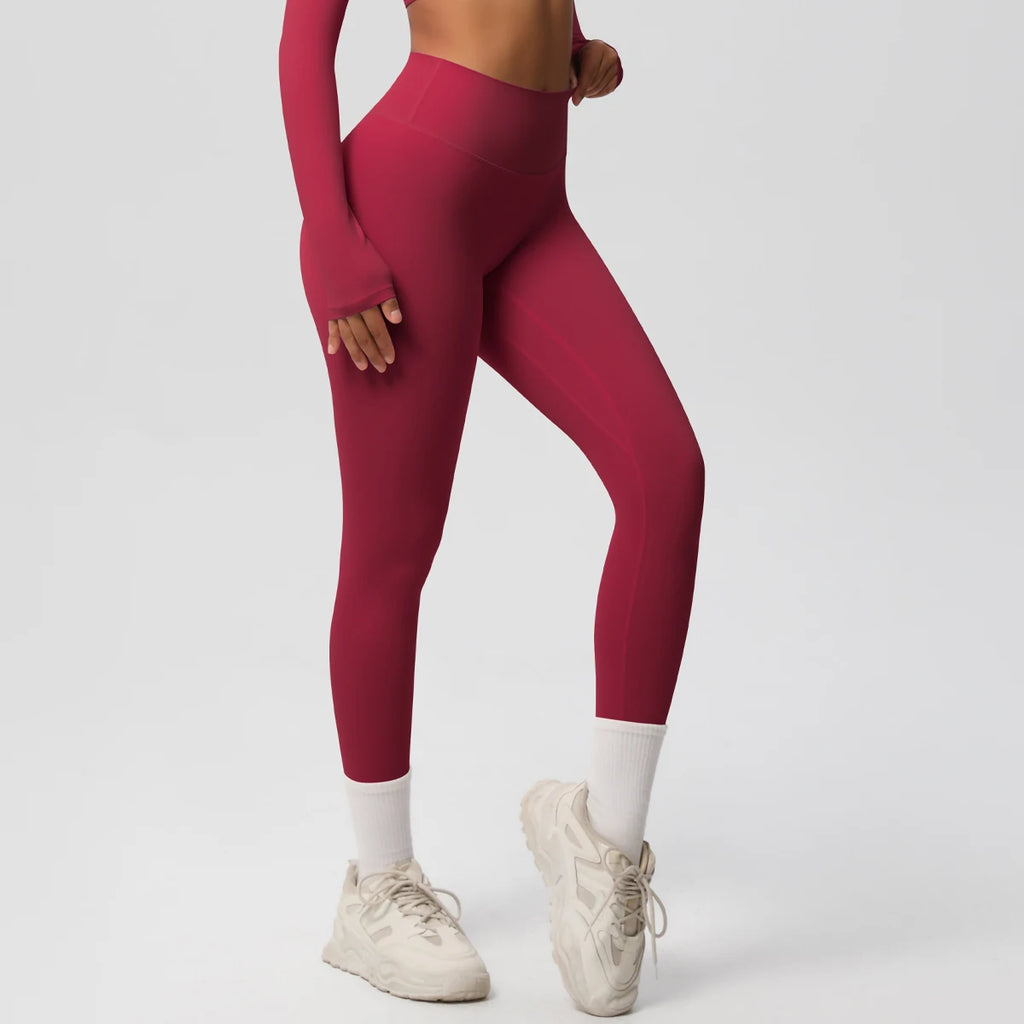 Mallas de Yoga de cintura alta para mujer, mallas con sensación desnuda, Fitness, correr, pantalones de Yoga, mallas ajustadas de gimnasio energético, mallas de entrenamiento informales