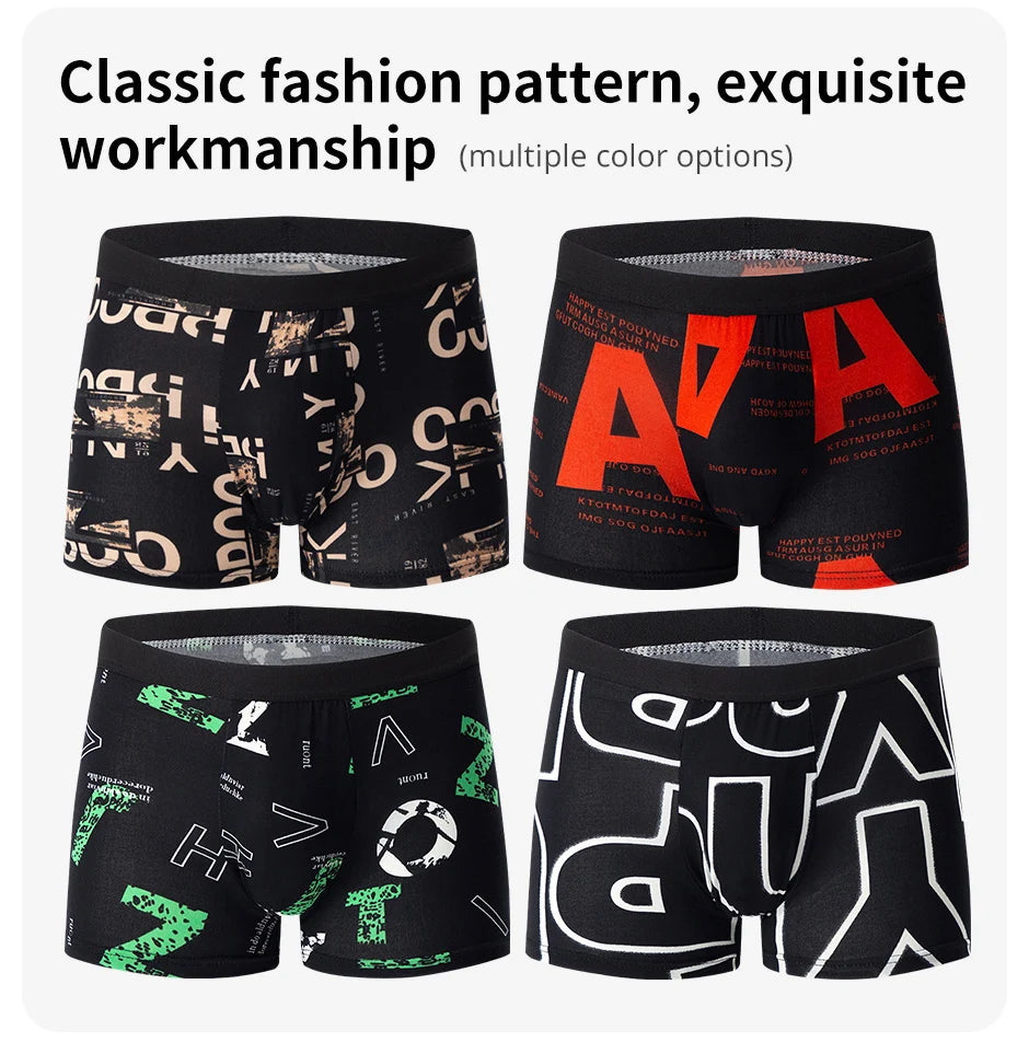 Ropa interior para padres e hijos para hombres y adolescentes, pantalones cortos con estampado Simple y a la moda, pantalones cortos informales con cintura elástica Joker, 4/10 piezas