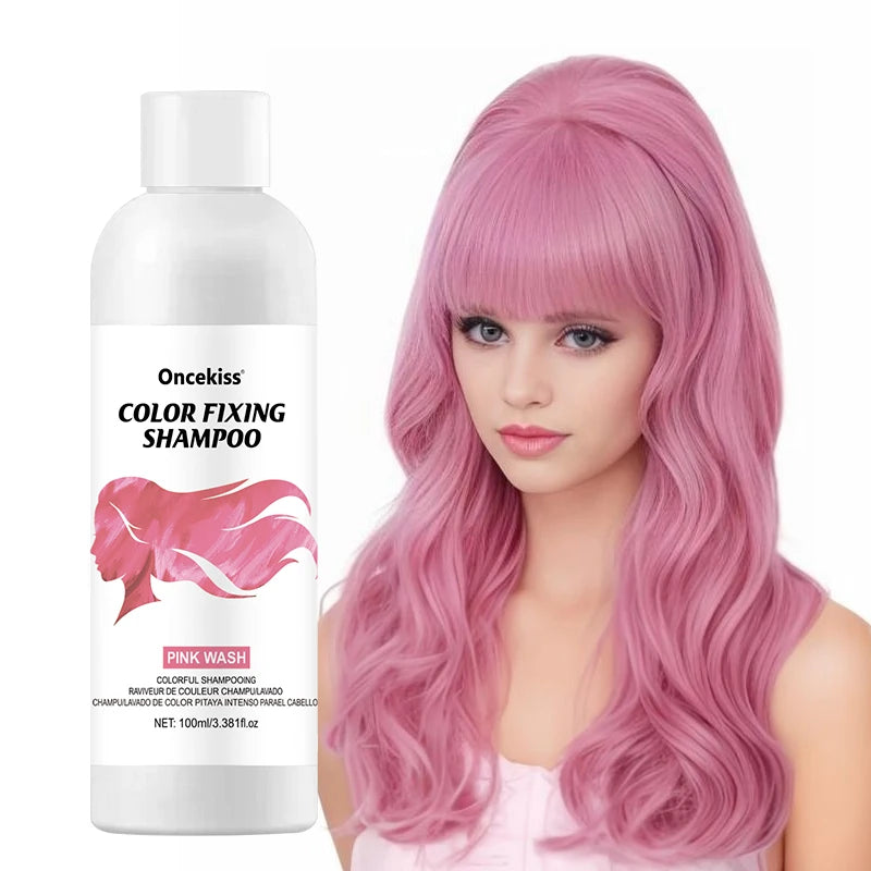 Champú semipermanente para teñir el cabello, champú invisible que protege y fijar el color, color instantáneo del cabello, brillo duradero, cuidado del cabello