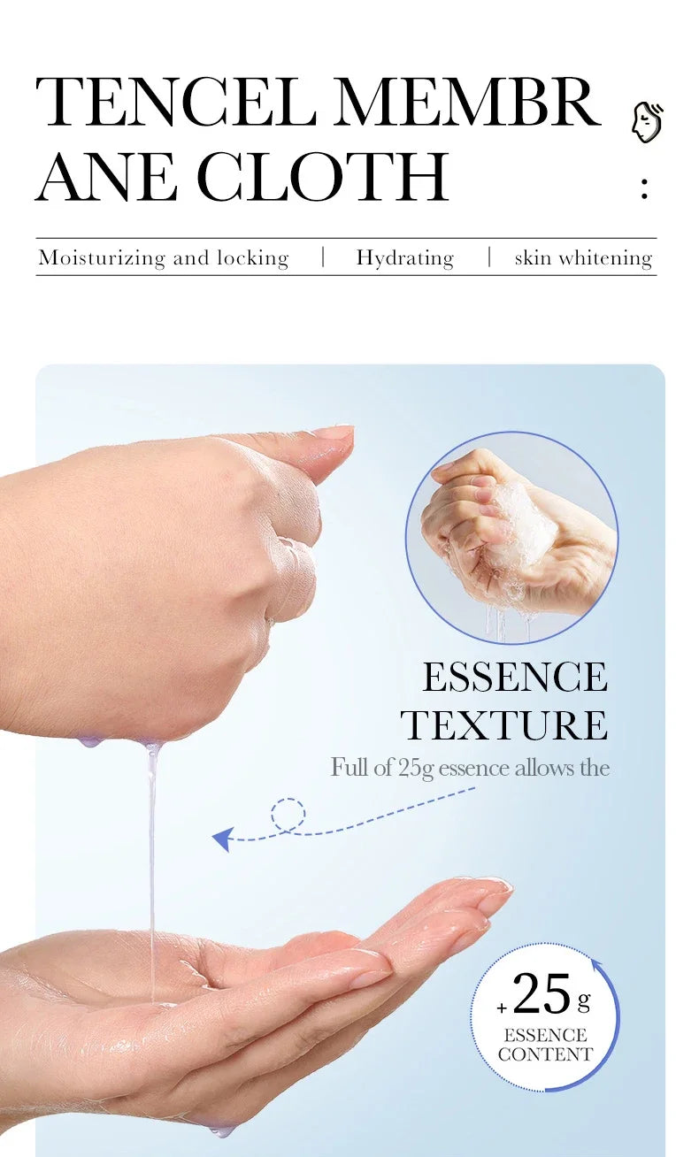 10 Uds SAODER máscaras faciales de ácido hialurónico cuidado de la piel reafirmante mascarilla Facial hidratante productos para el cuidado de la piel Facial