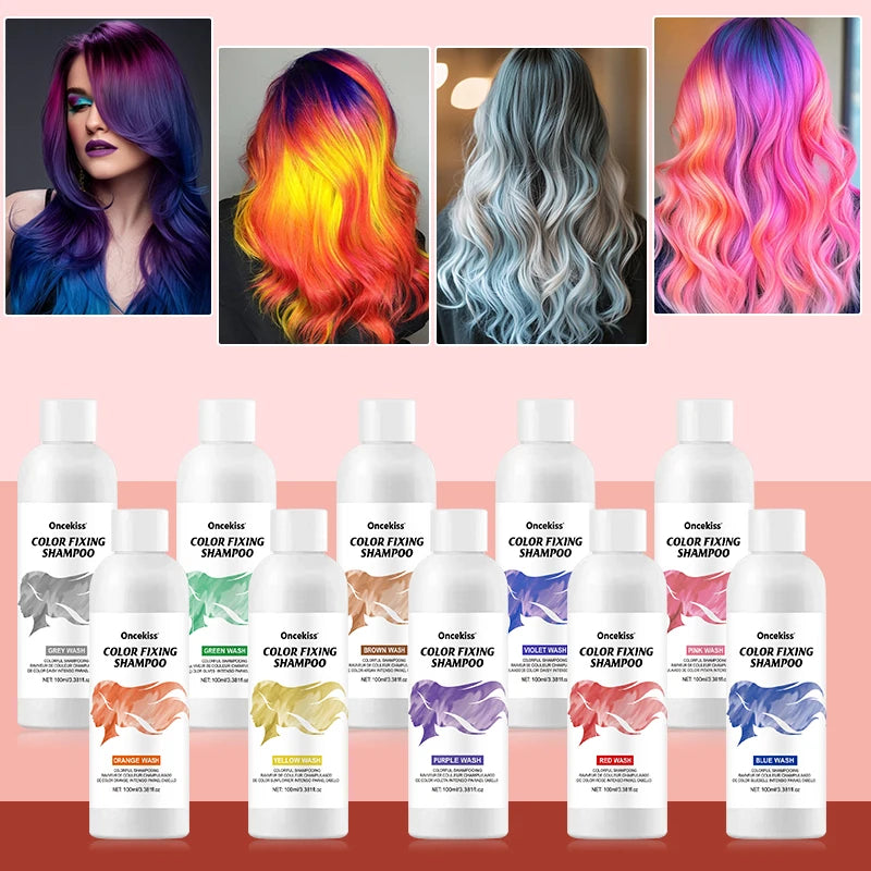 Champú semipermanente para teñir el cabello, champú invisible que protege y fijar el color, color instantáneo del cabello, brillo duradero, cuidado del cabello
