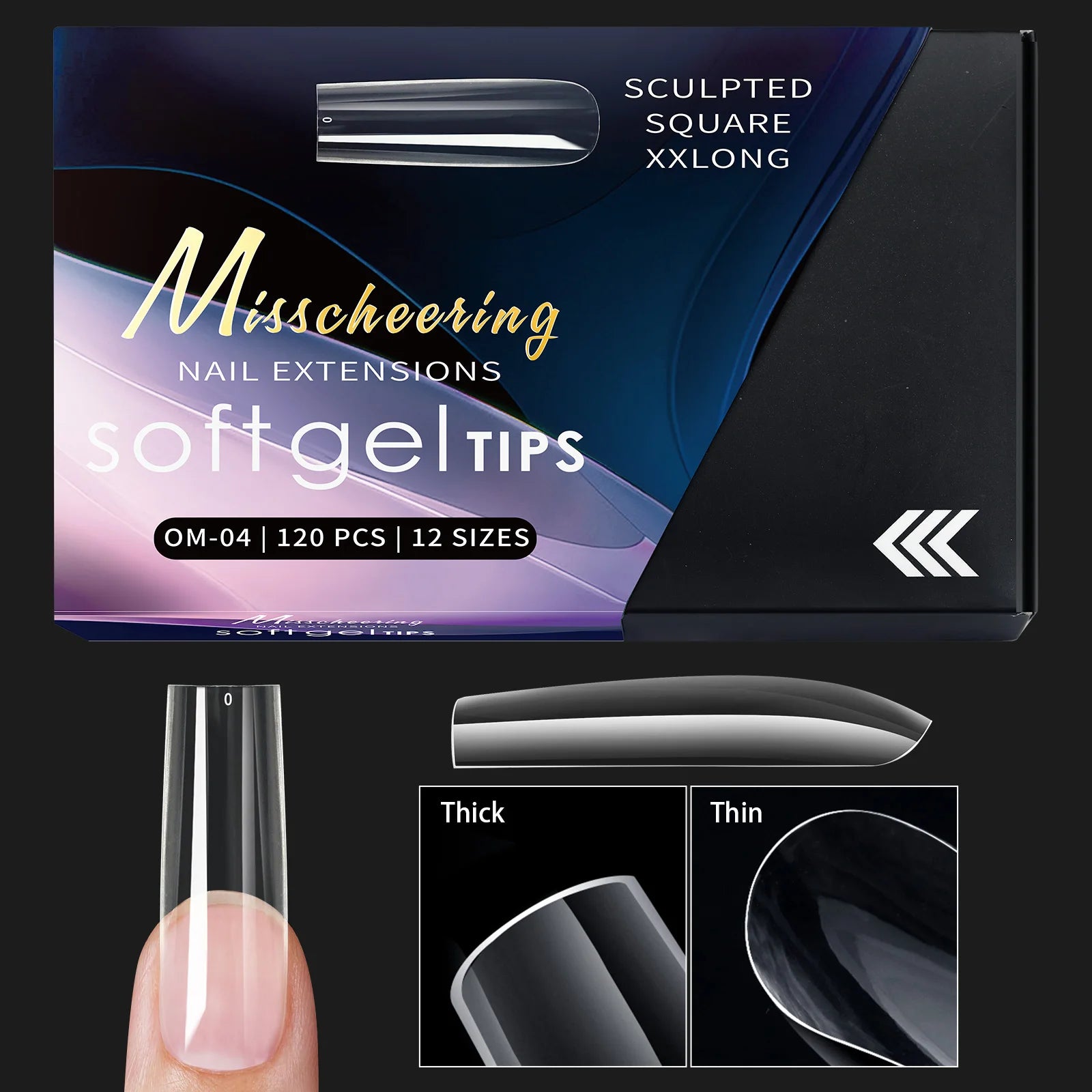 120/140 Uds. Puntas de uñas postizas de aguja de almendra extensión de uñas postizas suaves y transparentes para el hogar DIY salón de uñas manicura prensa en las uñas