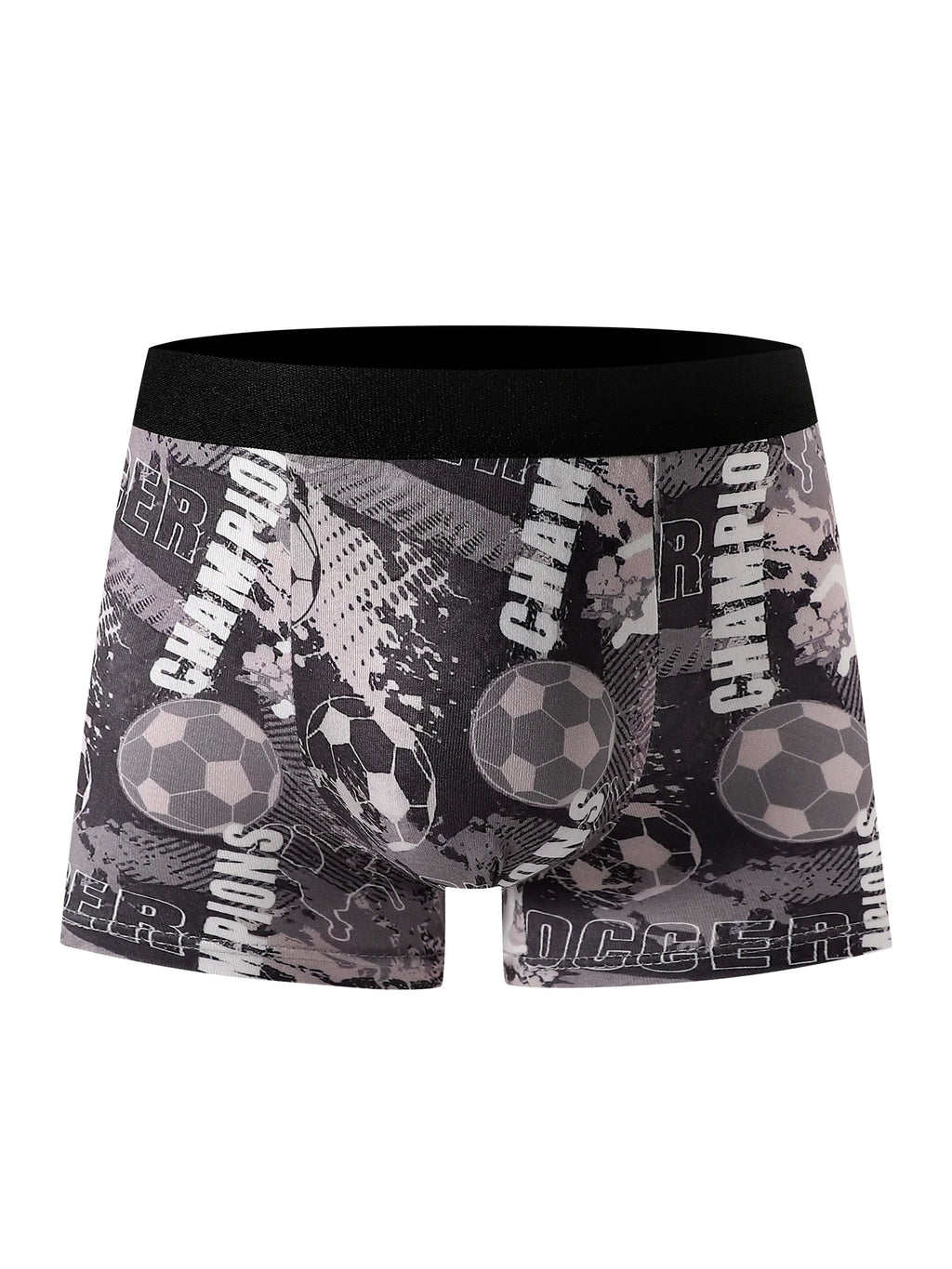Conjunto mixto de 5 piezas de ropa interior para niños con estampado de fútbol, suave y cómoda, adecuada para estudiantes de primaria, ropa informal para el hogar y deportes, para niños de 4 a 8 años