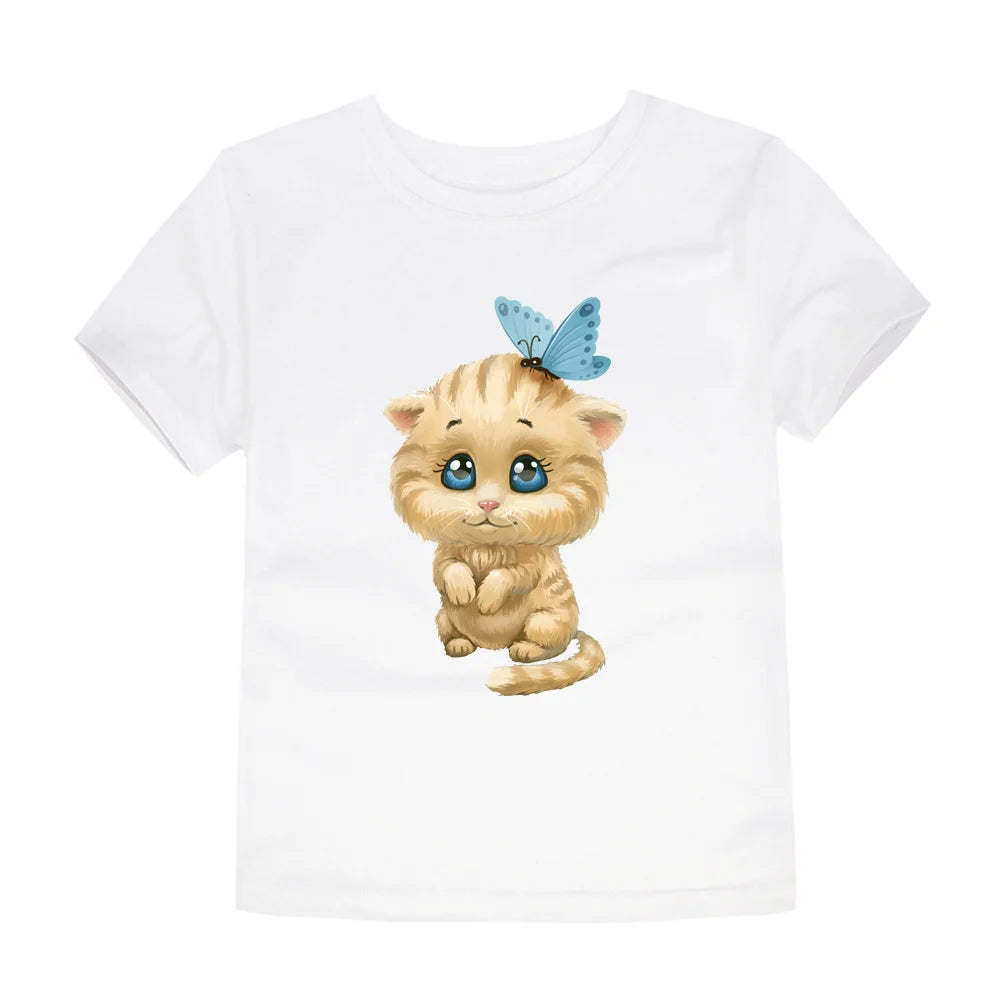 Camisetas con dibujos de arcoíris para niñas, ropa 2024 de algodón para verano, 2 a 3, 4, 5, 6, 7, 8, 9, 10, 11, 12, 13, 14 años, 100%
