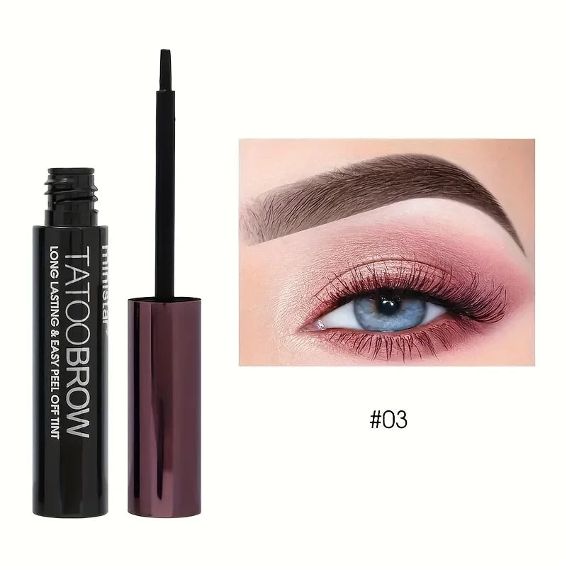 1 tinte de Gel para cejas despegable para tatuajes, tinte semipermanente para cejas, resistente al agua, a prueba de transferencia, para cejas de aspecto más completas y definidas