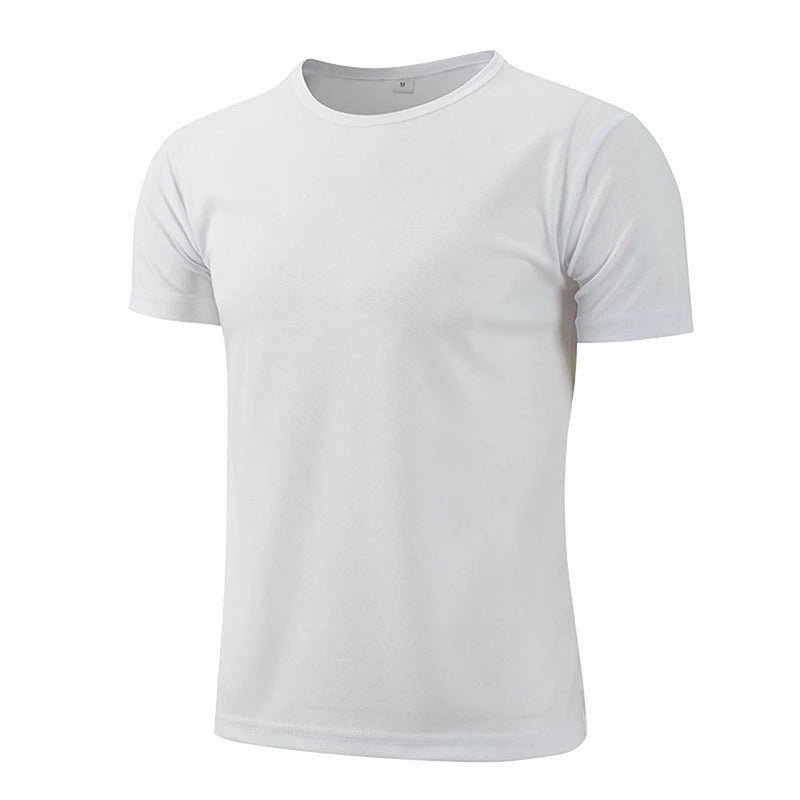 Camiseta deportiva de manga corta de secado rápido para hombre y mujer, camisetas de gimnasio, camiseta de Fitness, camiseta para correr, ropa deportiva transpirable para adolescentes