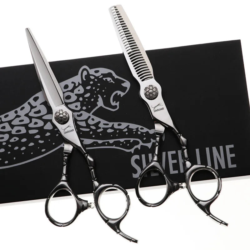 Juego de tijeras de peluquería profesionales de 6 pulgadas, tijeras de peluquero de corte + adelgazamiento, tijeras de pelo con personalidad de alta calidad, 30 dientes