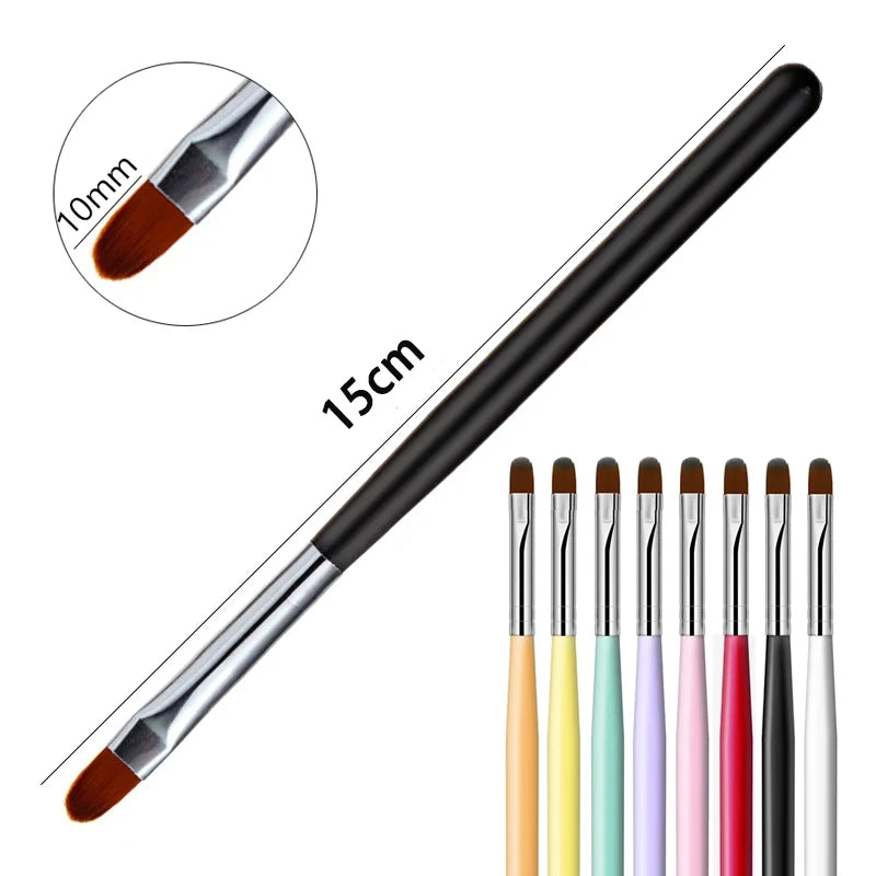 8 Uds. Pincel para decoración de uñas, bolígrafo con puntas 3D, fototerapia, extensión de Gel UV acrílico, delineador de recubrimiento, bolígrafo de pintura, herramientas de manicura DIY