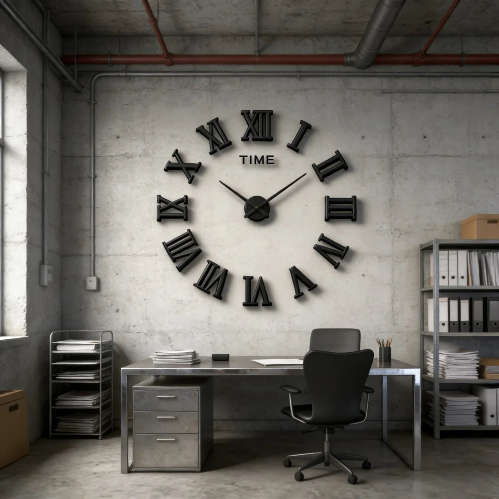 Reloj de pared grande 3D, relojes de pared clásicos luminosos, reloj Digital DIY, relojes de pared, pegatinas, reloj silencioso para el hogar, mesa de salón