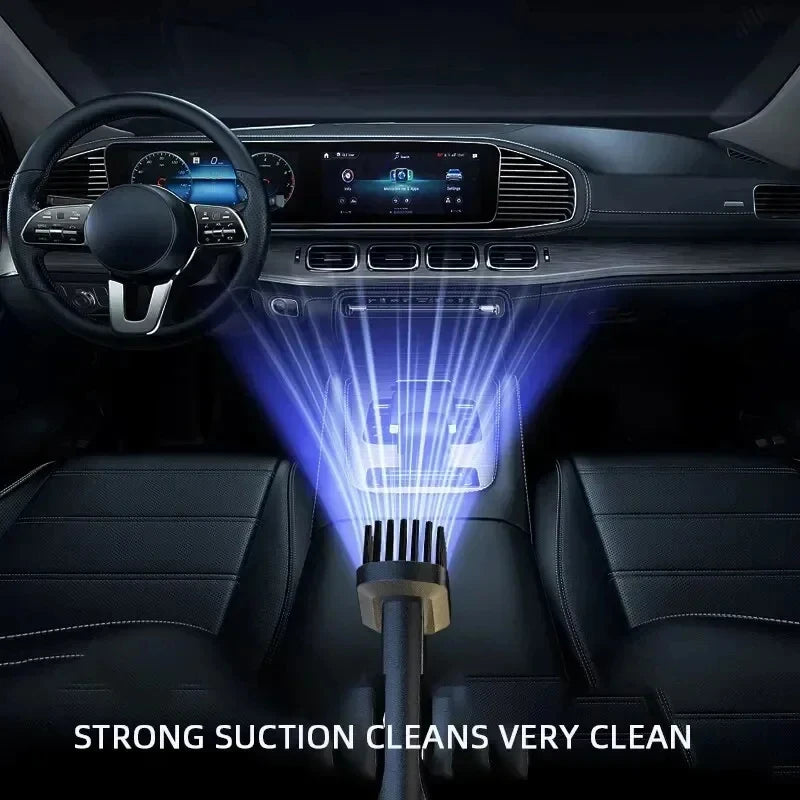 Aspiradora Inalámbrica de Mano con Gran Potencia de Succión, Recargable con Carga Rápida para Coche, Hogar y Eliminación de Pelo de Mascotas