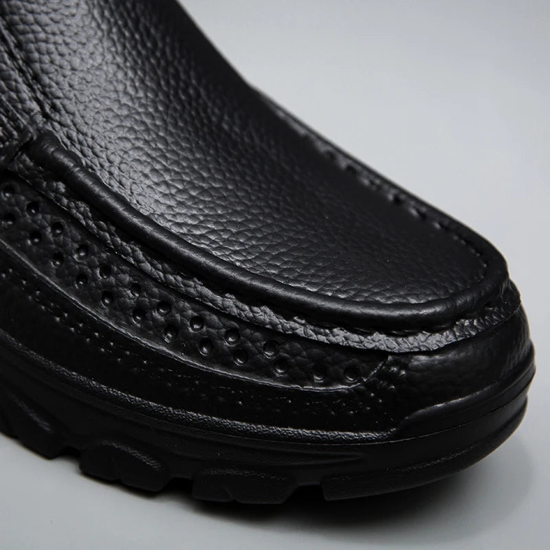 Zapatos de chef para hombre, zapatos de trabajo de cocina impermeables y a prueba de aceite, ultraligeros, antideslizantes, de suela blanda EVA, informales, para jardín