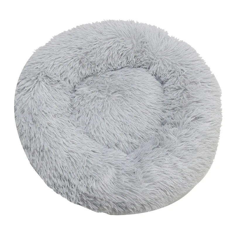 Cama redonda para perros, cama cálida de invierno para gatos, cesta de felpa para perros, cama lavable para mascotas, sofá para perros pequeños, medianos y grandes