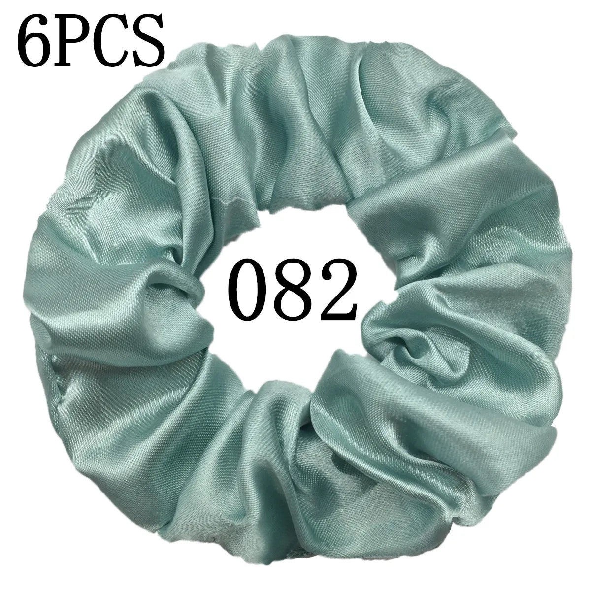 6 unids/lote, bandas para el pelo, lazos, cuerdas, soporte para cola de caballo para mujeres o niñas, accesorios, tocados de satén, Color sólido 100