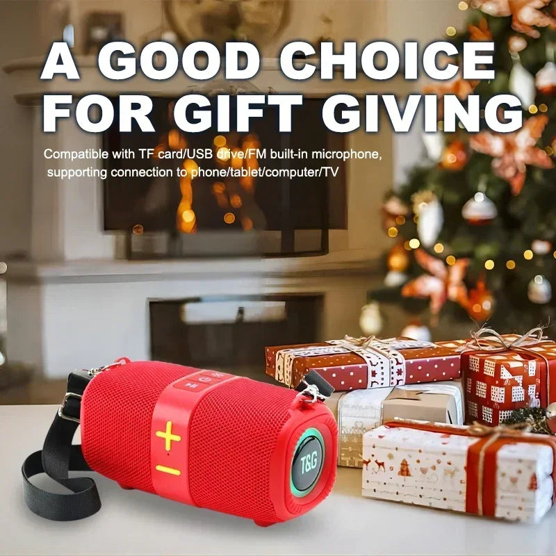 Altavoz Bluetooth inalámbrico portátil para exteriores TG667, altavoz doble, Subwoofer Bluetooth 5,3 con soporte RGB, tarjeta FM/TF/disco USB