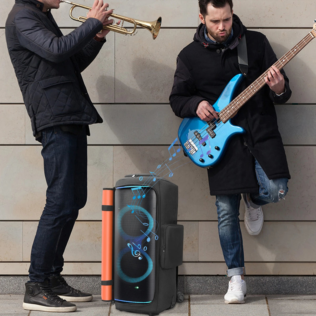 Para JBL Partybox 720 funda antipolvo para altavoz portátil con bolsillo para micrófono bolsa de almacenamiento para altavoz de doble cara resistente al desgaste para viajes al aire libre