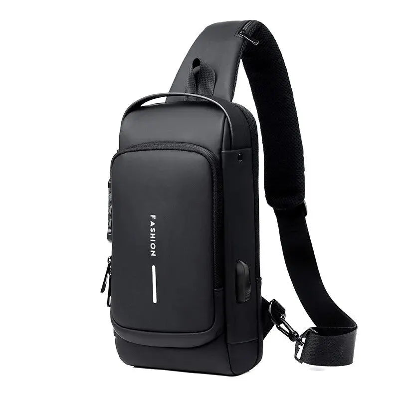 Bolso cruzado de cuero PU para hombre, bandolera clásica antirrobo, bolso de pecho multifuncional, nueva marca de diseñador