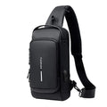 Bolso cruzado de cuero PU para hombre, bandolera clásica antirrobo, bolso de pecho multifuncional, nueva marca de diseñador