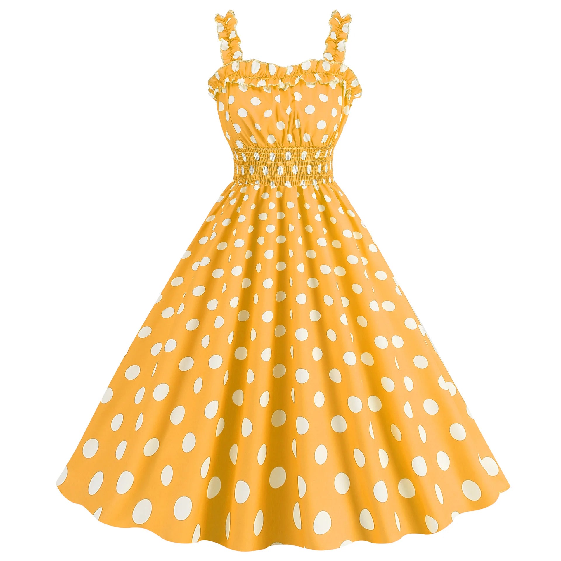 Elegante Vestido de Mujer con Estampado de Puntos, Estilo Hepburn de los Años 50 y 60, Vestido Vintage Sexy con Cuello Halter, Estilo Rockabilly Retro para Fiesta u Oficina, Vestido Pinup 2026